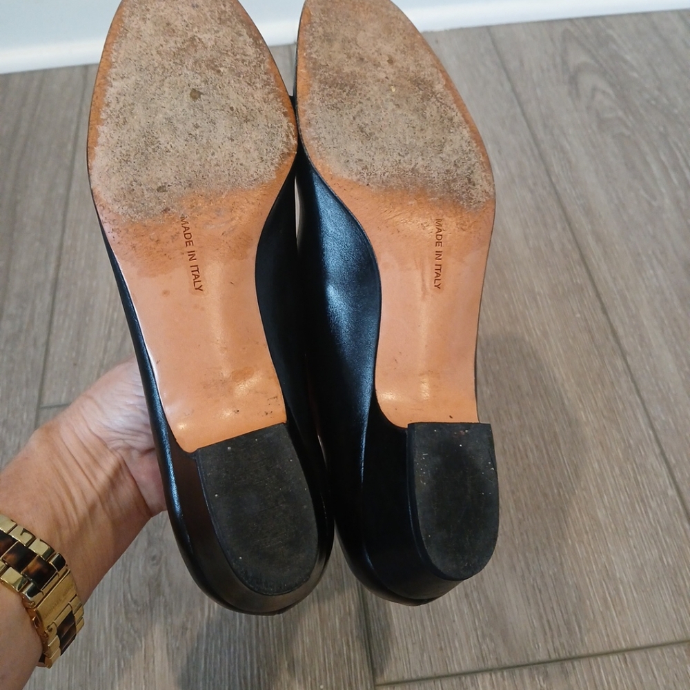SALVATORE Ferragamo Flats Boutique Vera Pump Black Size 8 Narrow - Picture 13 of 14